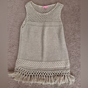 Lilly Pulitzer Cream Open-Knit Top